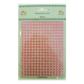 Rhinsten 5mm 300stk pink rhin0103