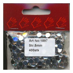 Rhinsten 5mm i akryl ca. 400stk klar