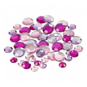 Rhinsten harmoni runde lilla. Str. 6+9+12mm 360ass.