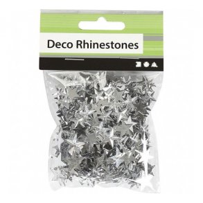 Rhinsten stjerner slv. Str. 11+12+16mm 360ass.