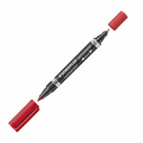 Staedtler Permanent duo Lumocolor r�d