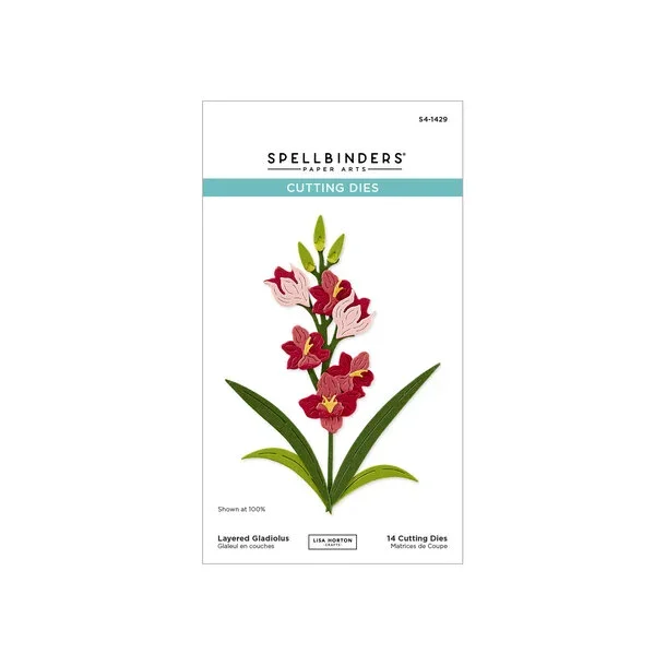 Wildflowers Etched Dies Layered Gladiolus (S4-1429)