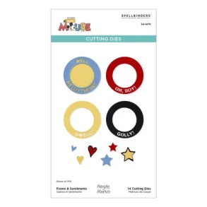 Say Cheese Classic Mouse Etched Dies Frame & Sentiments (S4-1470)