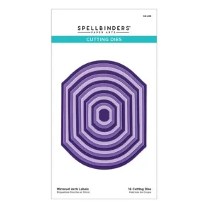 Mirrored Arch Labels Etched Dies (S5-613)