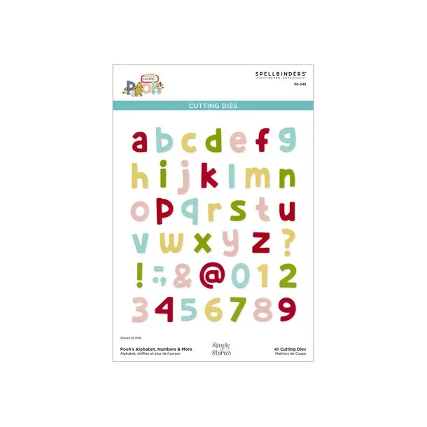 Pooh's Alphabet, Numbers &amp; More Etched Dies (S6-249)