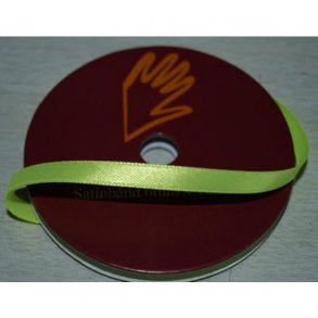 Satinb�nd 3mmx10m Lys gr�n (neon)