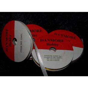 Satinb�nd 6mmx10m Hvid