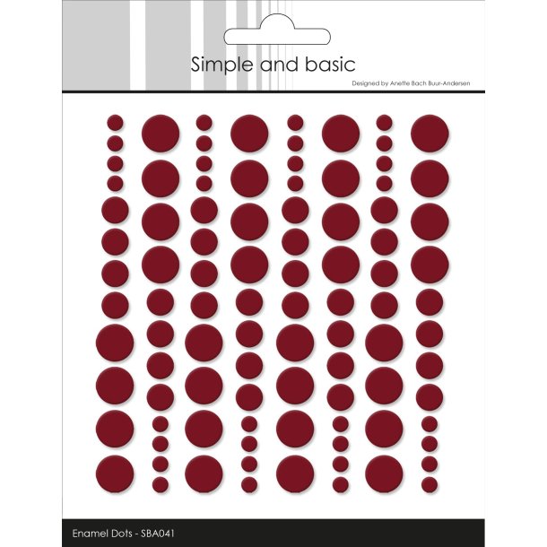 Simple and Basic Enamel Dots "Burgundy - 96 pcs SBA041 