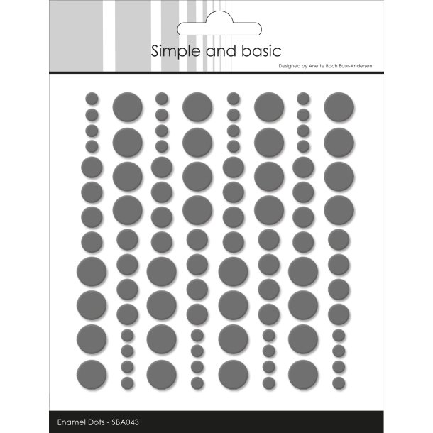 Simple and Basic Enamel Dots "Charcoal - 96 pcs SBA043