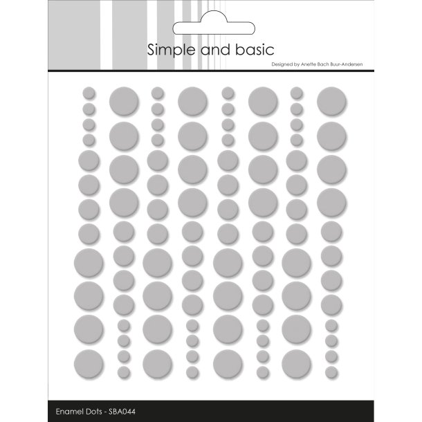 Simple and Basic Enamel Dots "Light Grey - 96 pcs SBA044