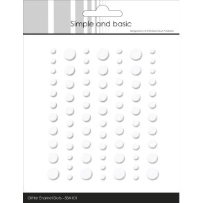 Simple and Basic Glitter Enamel Dots Soft White (77 pcs)