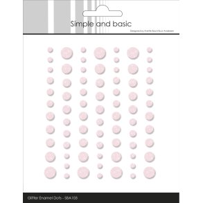 Simple and Basic Glitter Enamel Dots Light Pink (77 pcs)