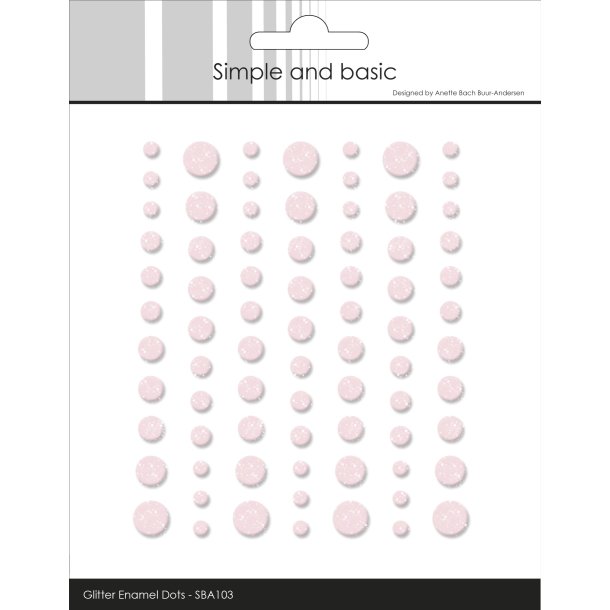 Simple and Basic Glitter Enamel Dots Light Pink (77 pcs)" SBA103 