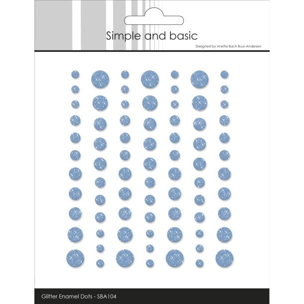 Simple and Basic Glitter Enamel Dots Light Blue (77 pcs)" SBA104