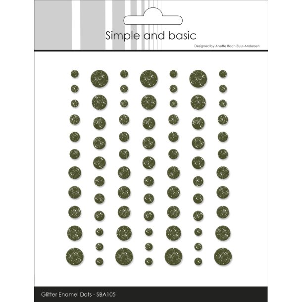 Simple and Basic Glitter Enamel Dots Forest Green (77 pcs)" SBA105 