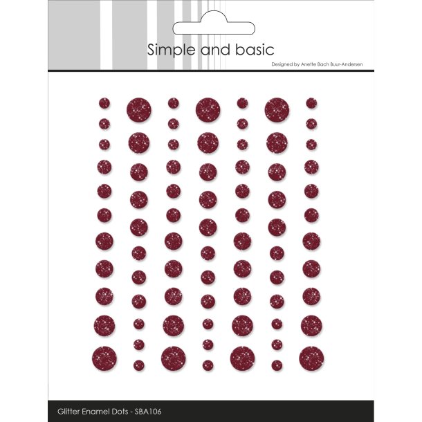 Simple and Basic Glitter Enamel Dots Wine Red (77 pcs)" SBA106 