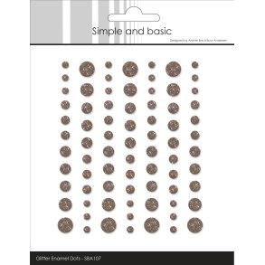 Simple and Basic Glitter Enamel Dots Coffee (77 pcs)