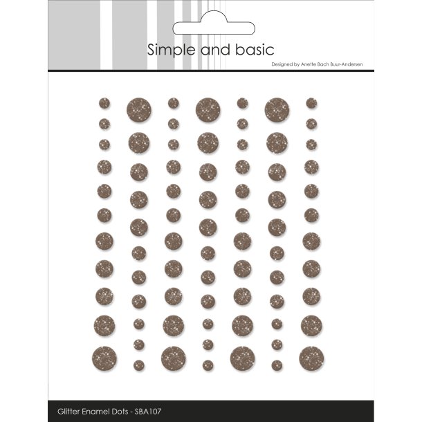 Simple and Basic Glitter Enamel Dots Coffee (77 pcs)" SBA107