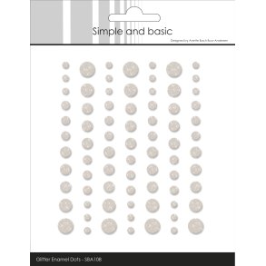 Simple and Basic Glitter Enamel Dots Beige (77 pcs)