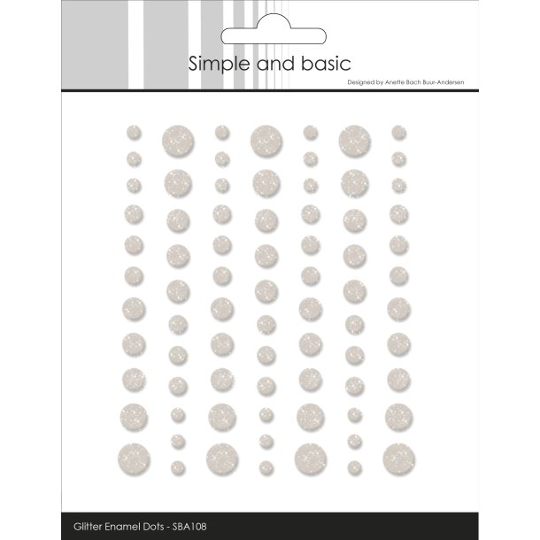 Simple and Basic Glitter Enamel Dots Beige (77 pcs)" SBA108 