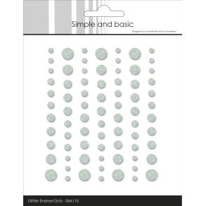 Simple and Basic Glitter Enamel Dots Eucalyptus (77 pcs)