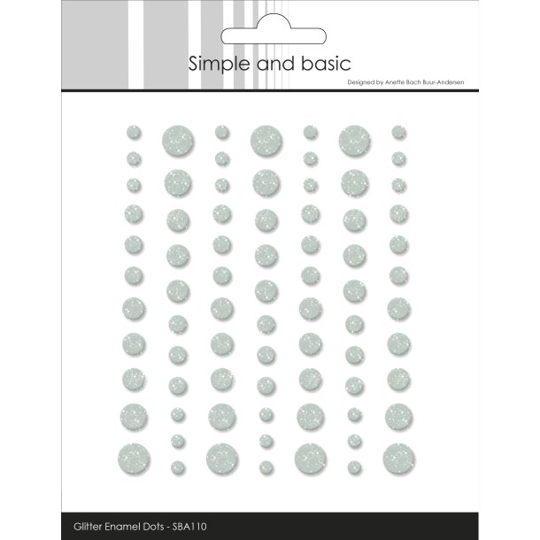 Simple and Basic Glitter Enamel Dots Eucalyptus (77 pcs)" SBA110 