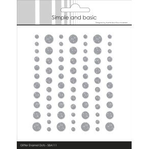 Simple and Basic Glitter Enamel Dots Concrete (77 pcs)