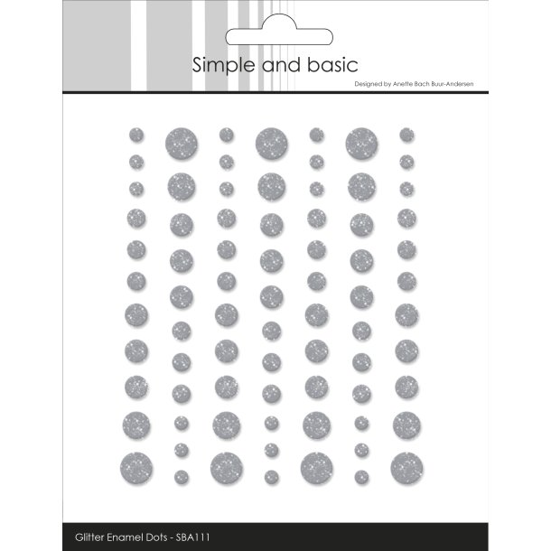 Simple and Basic Glitter Enamel Dots Concrete (77 pcs)" SBA111