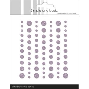 Simple and Basic Glitter Enamel Dots Heather (77 pcs)