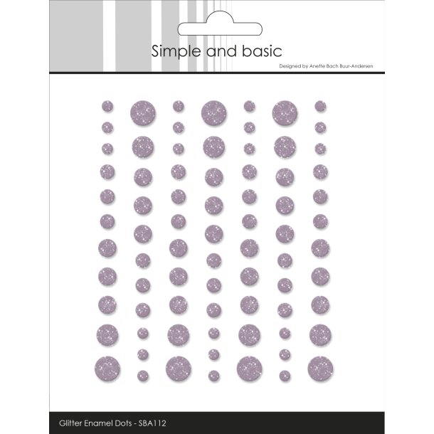 Simple and Basic Glitter Enamel Dots Heather (77 pcs)" SBA112