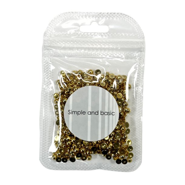 Halvperler 4mm Polished Gold ca. 500stk 