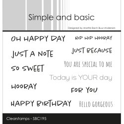 Akrylstempel Oh happy day A7 SBC195 Simple and Basic