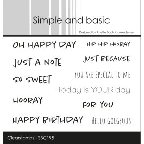 Akrylstempel Oh happy day A7 SBC195 Simple and Basic