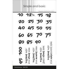 Akrylstempel Anniversary numbers SBC203 A6 Simple and Basic 