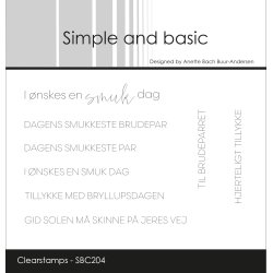Akrylstempel I �nskes en smuk dag SBC204 Simple and Basic 