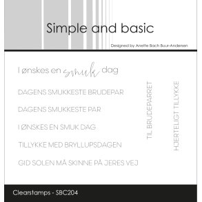 Akrylstempel I �nskes en smuk dag SBC204 Simple and Basic 