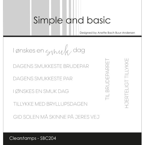 Akrylstempel I nskes en smuk dag SBC204 Simple and Basic 