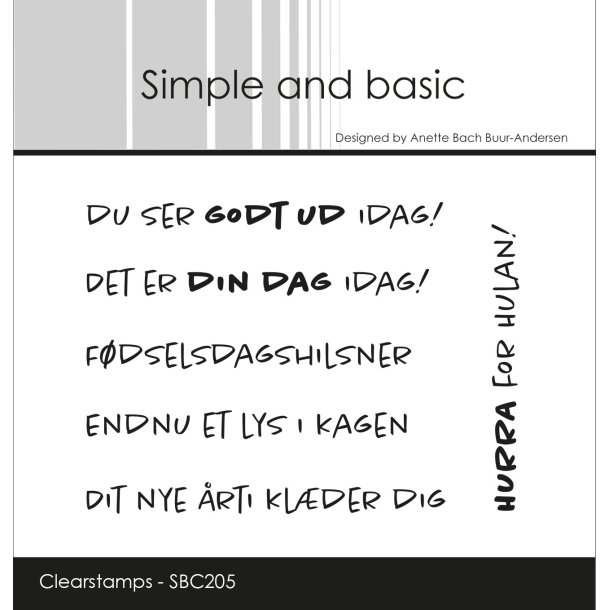 Akrylstempel Hurra SBC205 A7 Simple and Basic 