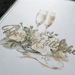 Akrylstempel Hjertelig Tillykke SBC206 Simple and Basic