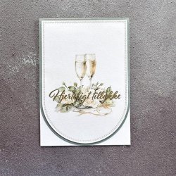 Akrylstempel Hjertelig Tillykke SBC206 Simple and Basic