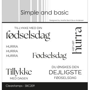 Akrylstempel F�dselsdag SBC209 A6