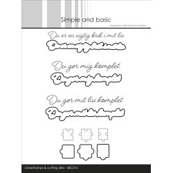 Stempel og die Danske tekster SBC216 Simple and Basic