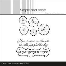 Stempel og die Danske tekster SBC217 Simple and Basic
