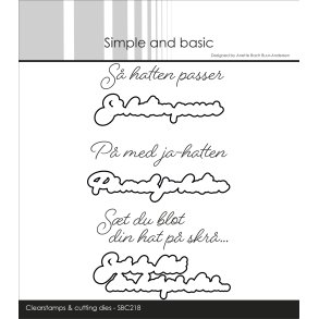 Stempel og die Danske tekster SBC218 Simple and Basic