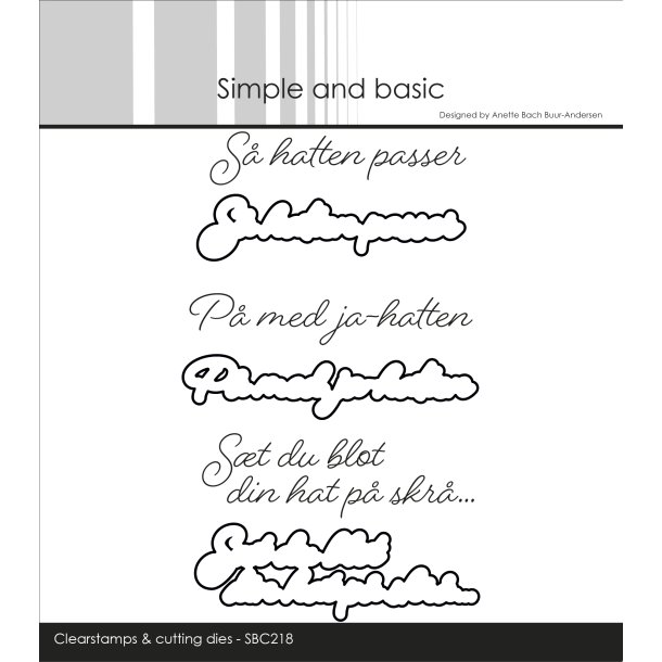 Stempel og die Danske tekster SBC218 Simple and Basic