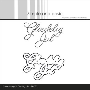 Akrylstempel og dies Gl�delig jul SBC221 Simple and basic 
