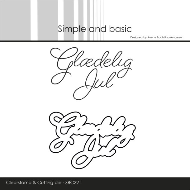 Akrylstempel og dies Gl�delig jul SBC221 Simple and basic 
