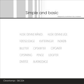 Akrylstempel Husk SBC224 FORUDBESTILLING P� LAGER P� MESSEN