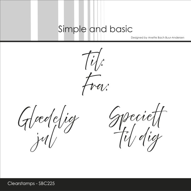 Akrylstempel Til - Fra SBC225 FORUDBESTILLING P� LAGER P� MESSEN