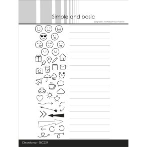 Akrylstempel Lines & Icons A6+ SBC229 FORUDBESTILLING P� LAGER P� MESSEN